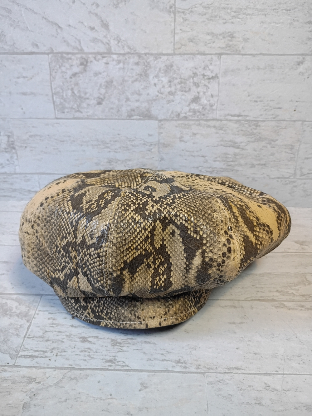 Sacred Hawk Faux Snake Beret Vintage Animal Print